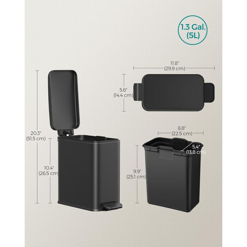 Songmics Bin for Bathroom 5L