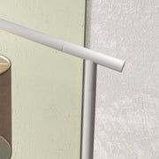 Adjustable Metal Floor Lamp with LED Bulb for Living Room or Bedroom Lighting, Grey