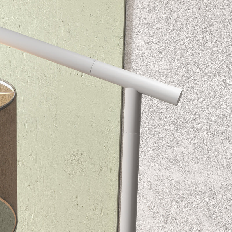 Adjustable Metal Floor Lamp with LED Bulb for Living Room or Bedroom Lighting, Grey