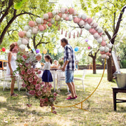 Metal Wedding Arch for Garden or Home Events with Stable Frame Gold AOSOM