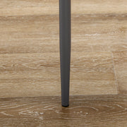 5 Piece Dining Table Set With Glass Top And Faux Leather Chairs For Kitchen Grey