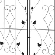 Set of 2 Metal Garden Trellises with Leaf Design for Climbing Plant Support and Decor