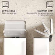 20L Pedal Bin with Soft Close Lid and Removable Inner Bucket for Home or Office Cream