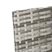 Set of 2 Rattan Garden Rocking Chairs with Cushions and Armrests for Patio Use, Light Grey