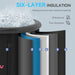 300L Portable Ice Bath Tub for Cold Water Therapy with Lid and Carry Bag by SPORTNOW