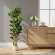 150cm Artificial Fiddle Leaf Fig Tree Indoor House Plant Decoration Green