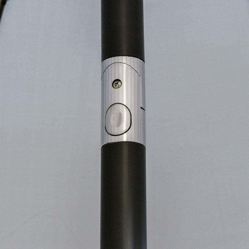 Light Grey 2.5m Tilting Garden Parasol With Pleated Canopy For Sun Protection