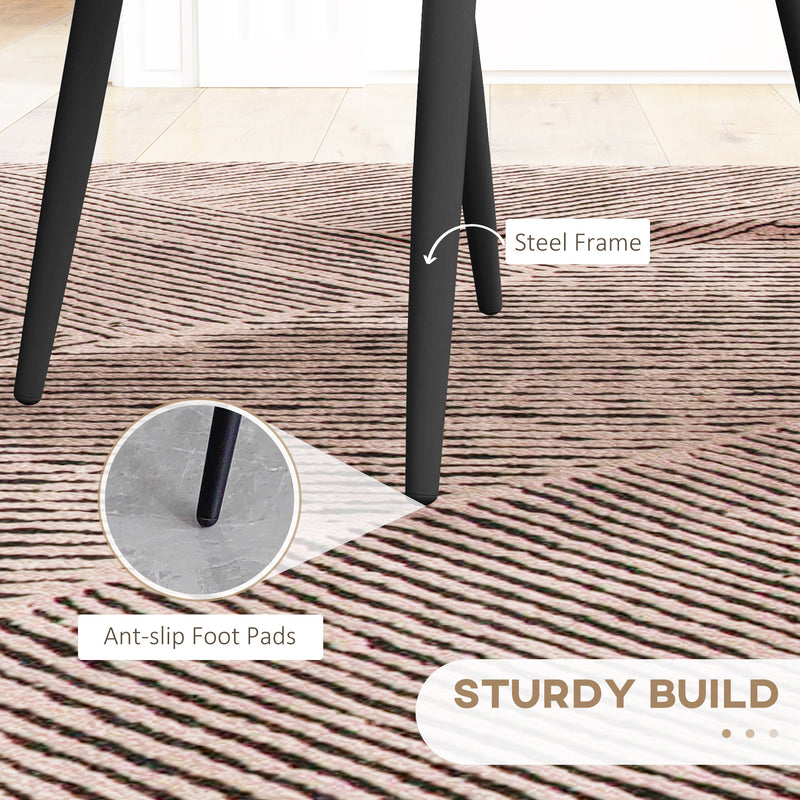 Set of 2 Velvet Dining Chairs with Sturdy Metal Legs for Dining or Living Room Grey