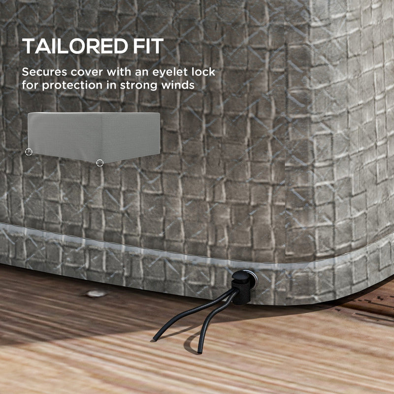 Grey Waterproof Garden Furniture Cover for Large Patio Set with UV Protection