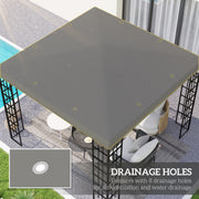 Grey 3 x 3m Gazebo Replacement Canopy by Outsunny
