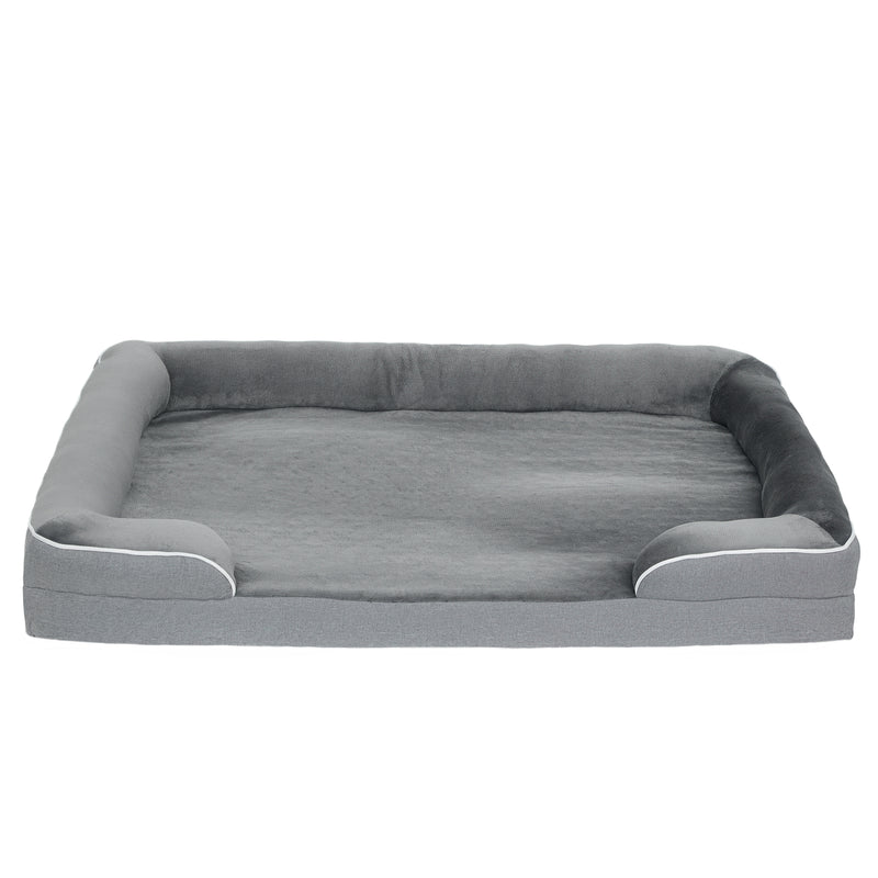 Elevated Dog Sofa Bed With Removable Washable Cover For All Breeds Grey AOSOM