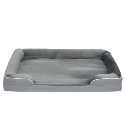 Elevated Dog Sofa Bed With Removable Washable Cover For All Breeds Grey AOSOM