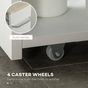 Slim Bathroom Storage Trolley with Wheels for Small Spaces White Kleankin