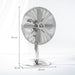 Silver Three Speed Oscillating Desk Fan with Adjustable Head