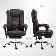 Dark Brown Executive Office Chair with 6 Point Massage and Heating Function