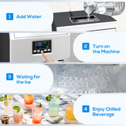 Freestanding Commercial Ice Maker Machine 30kg 24H with Digital Control by HOMCOM