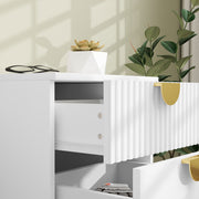 White 2 Drawer Bedside Table with Gold Legs Elegant Design by HOMCOM