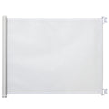 Retractable Dog Stair Gate for Doorways and Hallways Easy to Use Pet Barrier White