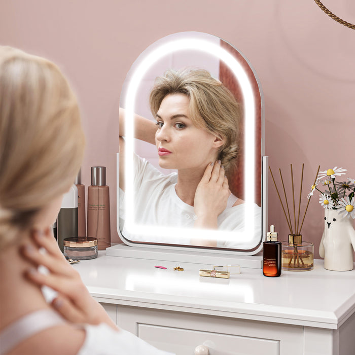 White LED Vanity Mirror 43 x 59cm Modern Touch Control by HOMCOM