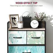 4 Drawer Bedroom Chest of Drawers With Spacious Storage For Clothes and Toys, Blue