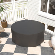 Black Waterproof Round Garden Furniture Cover 600D Oxford 193 x 80 cm by Outsunny