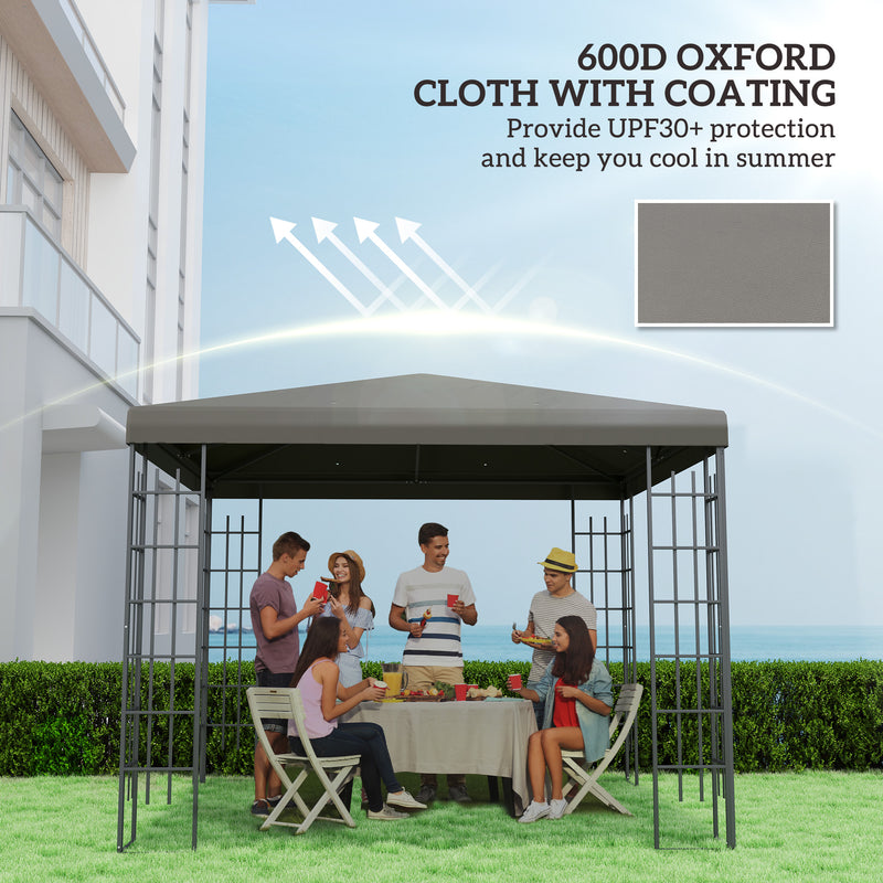 Grey 3 x 3m Gazebo Replacement Canopy by Outsunny