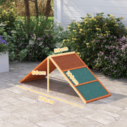 Dog Agility Ramp A Frame With Nonslip Surface For Training All Breeds Orange AOSOM