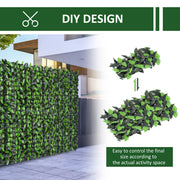 Artificial Leaf Privacy Fence Panel 3M x 1M for Garden or Balcony Decoration Green