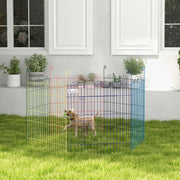 Six Panel Pet Playpen with Door for Indoor and Outdoor Use Easy Setup, Black