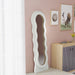 White Wavy Full Length Mirror Velvet Feel Frame by HOMCOM