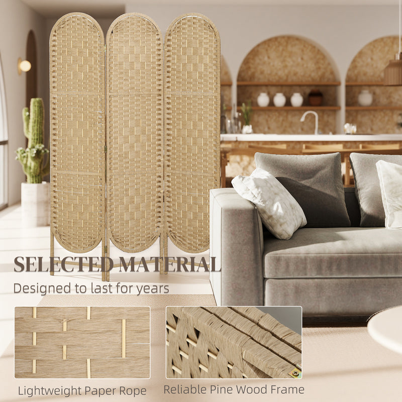 Folding Room Divider for Instant Privacy and Light Control Natural