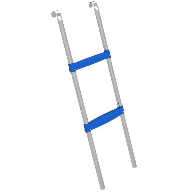 Trampoline Ladder with Wide Non Slip Steps for Safe Garden Access Blue AOSOM