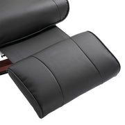 Reclining Swivel Lounge Chair With Padded Footrest For Home Office Comfort Black