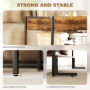 Lift Top Coffee Table With Hidden Storage Shelf For Living Room, Rustic Brown