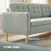 3 Seater Sofa with Hidden Storage for Small Living Rooms Light Grey AOSOM