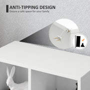 White 2 Tier Bookshelf with 5 Storage Compartments for Home or Office by HOMCOM