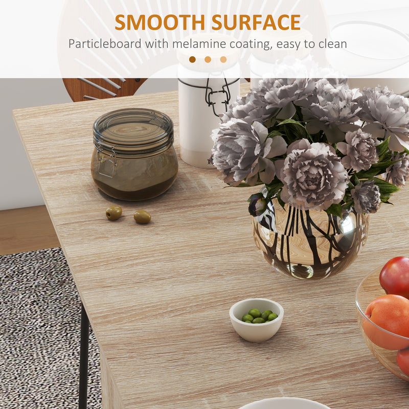 Folding Drop Leaf Dining Table with Storage Shelves and Wheels for Small Spaces Natural