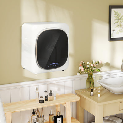 4kg Vented Tumble Dryer 800W Compact Front Load with Smart Mode White by HOMCOM AOSOM