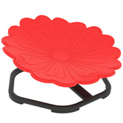 Flower Shaped Sensory Spinning Chair with Non Slip Base for Balance and Coordination Red AOSOM