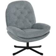 Swivel Recliner Armchair with Padded Seat for Lounge or Office Use Grey