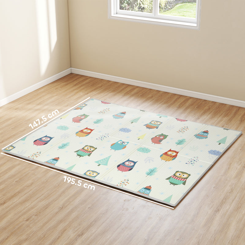 Foldable Baby Play Mat Double Sided Soft Foam for Crawling and Playtime Fun Grey