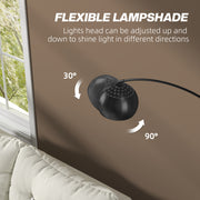 Arched Floor Lamp with Adjustable Head for Reading or Relaxing Black AOSOM