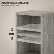 Set of Two CD Storage Units Holds 102 CDs, Space Saving Design, Cement Grey by HOMCOM