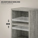 Set of Two CD Storage Units Holds 102 CDs, Space Saving Design, Cement Grey by HOMCOM