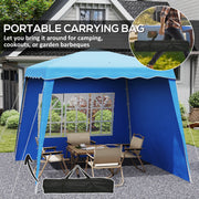 Blue 2.4 x 2.4m UV50+ Pop Up Gazebo for Garden and Outdoor Events by Outsunny