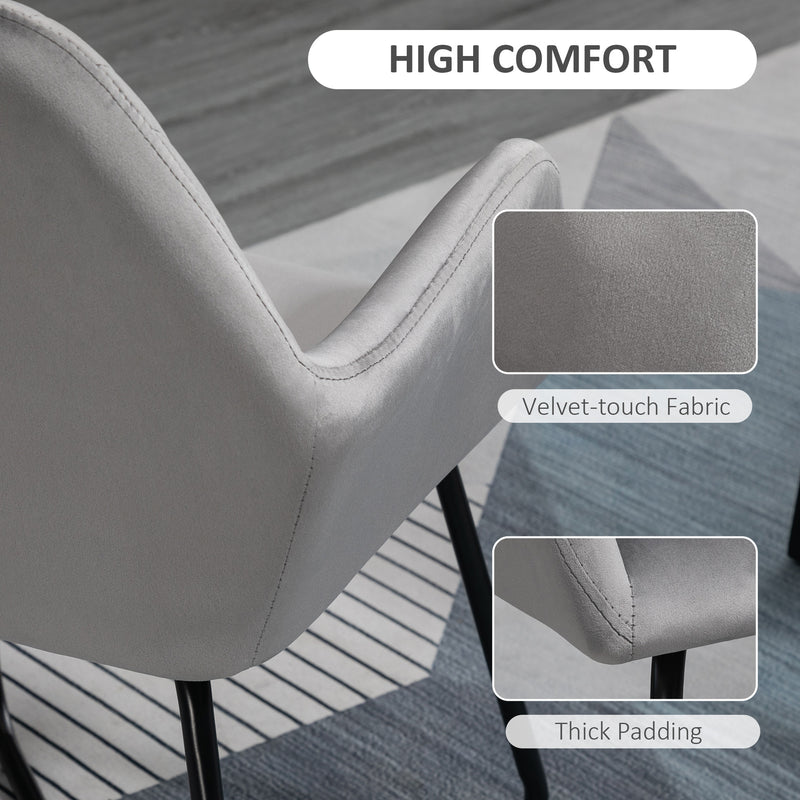 Velvet Plisse Back Accent Chair With Cushioned Seat For Living Room Comfort, Grey