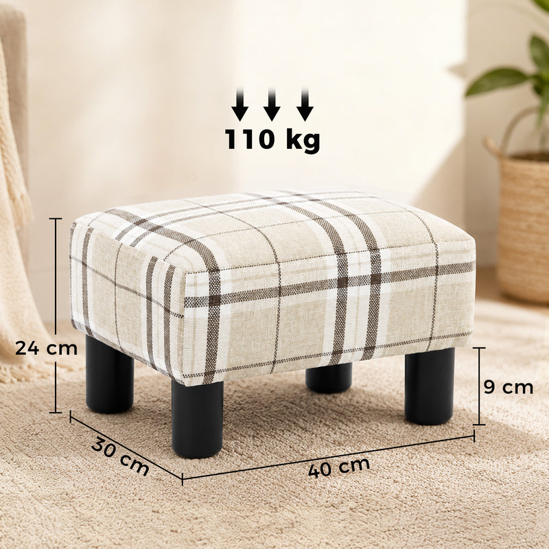 Compact Foot Stool for Living Room Comfort with Sturdy Frame and Easy-Clean Cover
