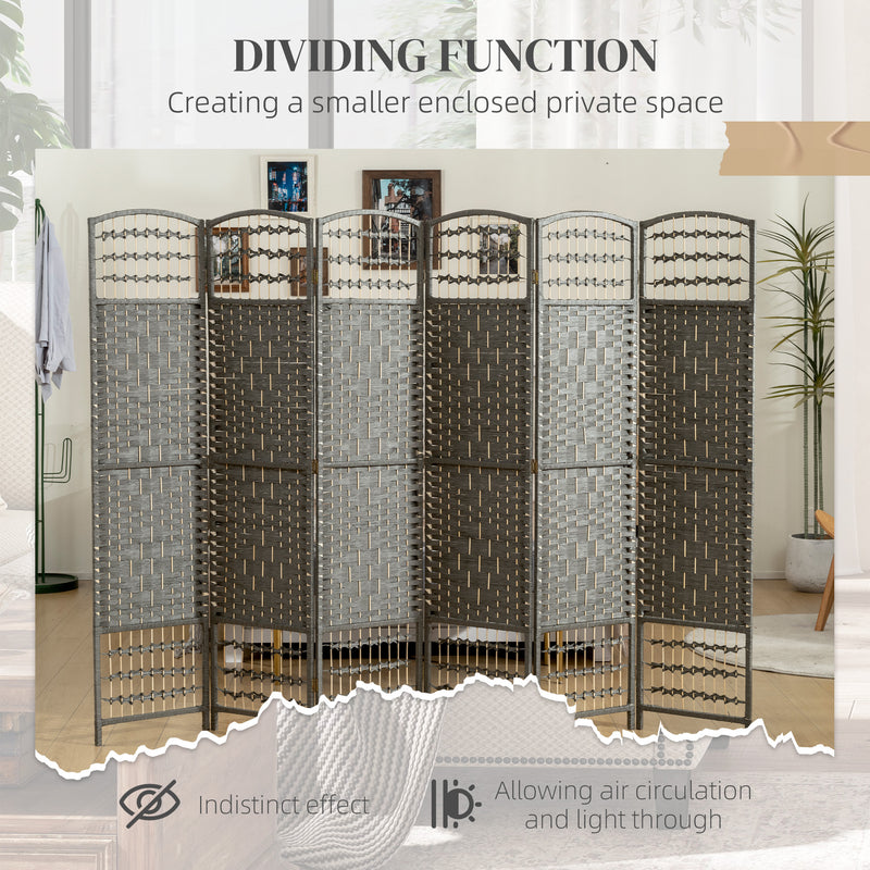 Folding Room Divider with 4 Panels for Instant Privacy in Lounge or Bedroom Dark Grey
