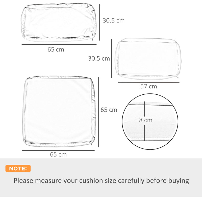 Black Rattan Sofa Cushion Cover for Outdoor Garden Furniture Weather Resistant Polyester