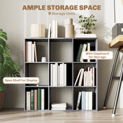 9 Cube Storage Organiser Unit With Open Shelves Ideal For Home Or Office, Grey